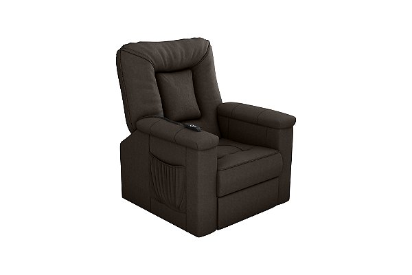 Poltrona Reclinável Automática MX40 Porsche Suede Marrom