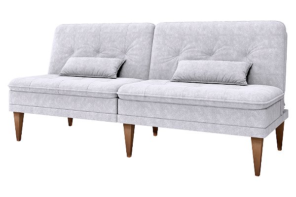 Sofá Cama sem braço Pietra 2 lugares Boucle Bege