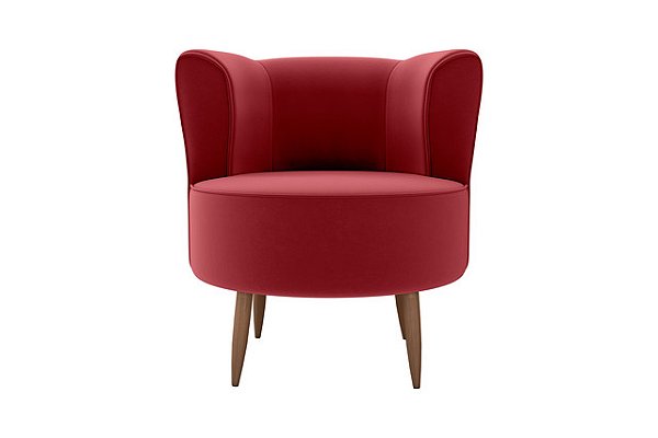 Poltrona Decorativa 1 lugar Savana Veludo Vinho