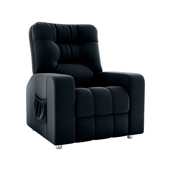 Poltrona Papai Reclinavel MX-7 Azera Veludo Preto