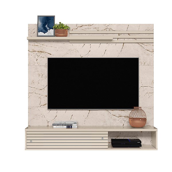 Bancada Suspensa Frizz Sublime Calacata Off White TV 60 Pol