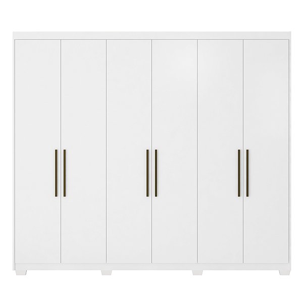 Guarda Roupa Casal 6 Portas Sumatra Branco 267cm