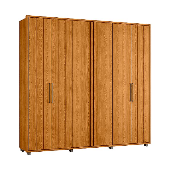 Guarda Roupa 6 Portas 4 Gavetas Miro Cinamomo 250cm