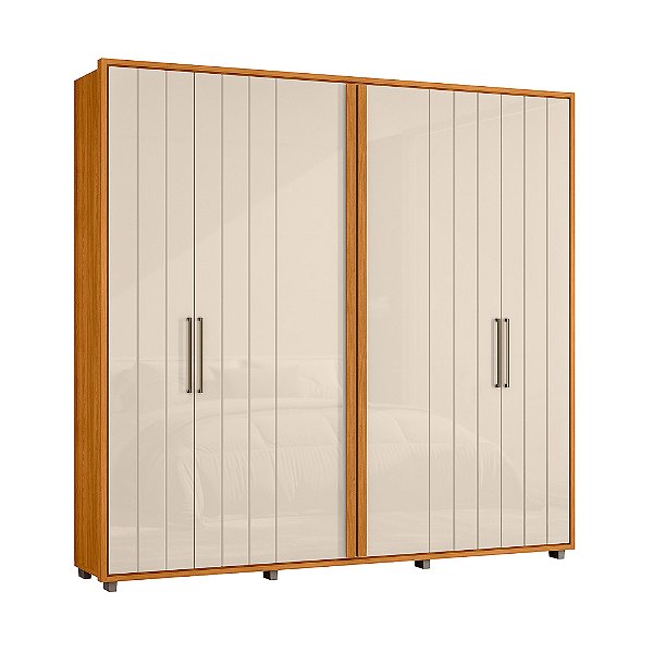 Guarda Roupa 6 Portas 4 Gav Miro Cinamomo Off White 250cm