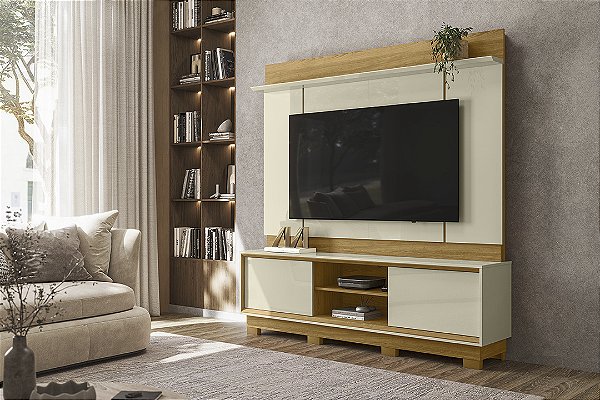 Home Theater Siena Tv até 75 Polegadas Cumaru e Opala