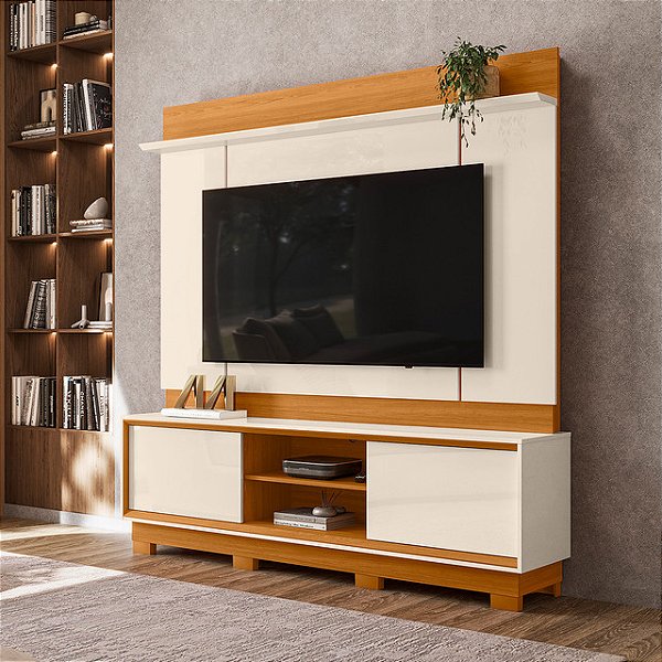 Home Theater Siena Tv até 75 Polegadas Cinamomo Off White