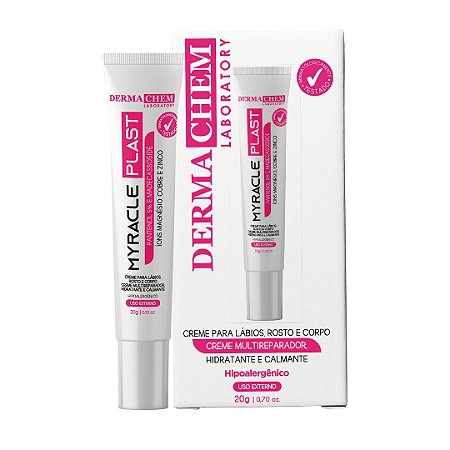 CREME PARA LÁBIOS, ROSTO E CORPO MYRACLE PLAST - DERMA CHEM