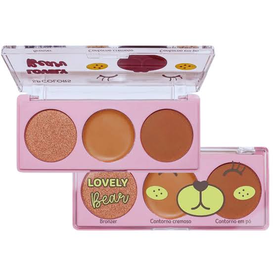 PALETA BRONZER E CONTORNO LOVELY BEAR COR A - SP COLORS