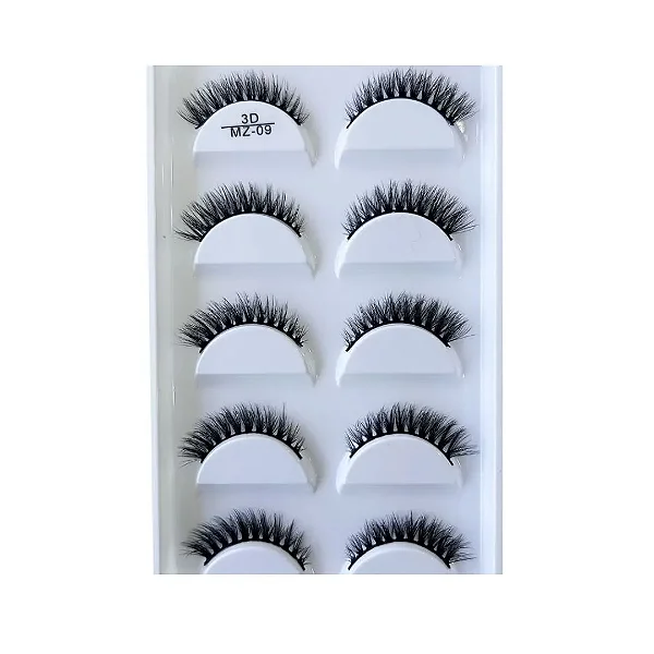 MZ09 - CARTELA DE CÍLIOS 5 PARES 3D