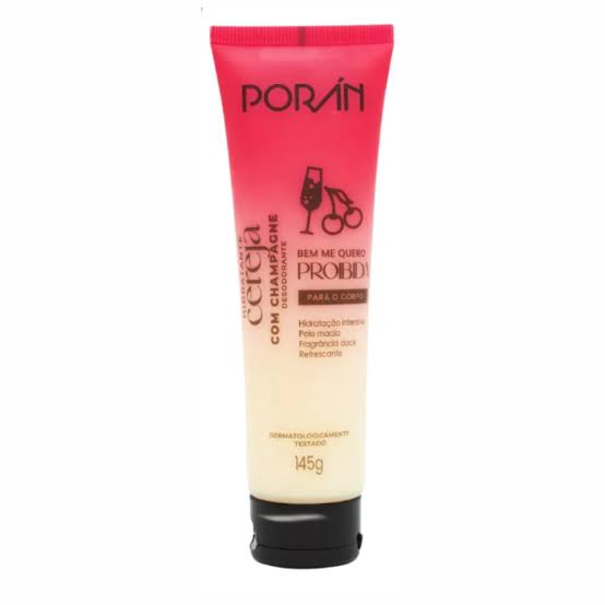 HIDRATANTE CEREJA COM CHAMPAGNE CORPO E ROSTO BEM ME QUERO PROIBIDA - PORÁN