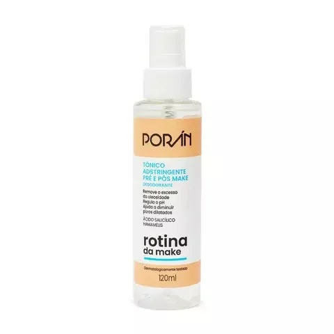 TÔNICO ADSTRINGENTE PRÉ E PÓS MAKE - PORÁN