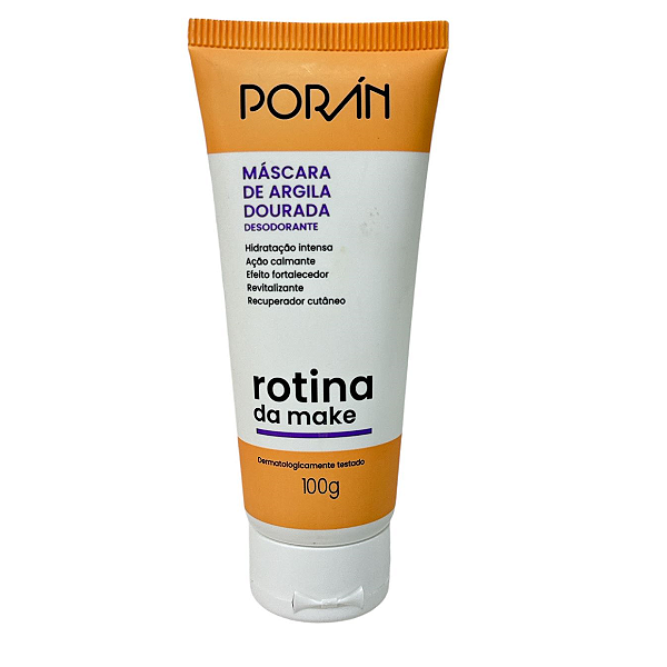 MÁSCARA DE ARGILA DOURADA ROTINA DA MAKE - PORÁN