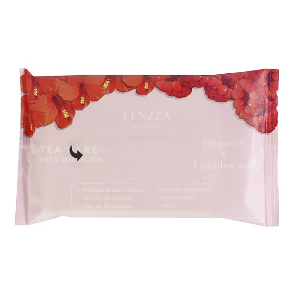 LENÇO UMIDECIDO HIBISCO + FRAMBOESA TEA CARE - FENZZA