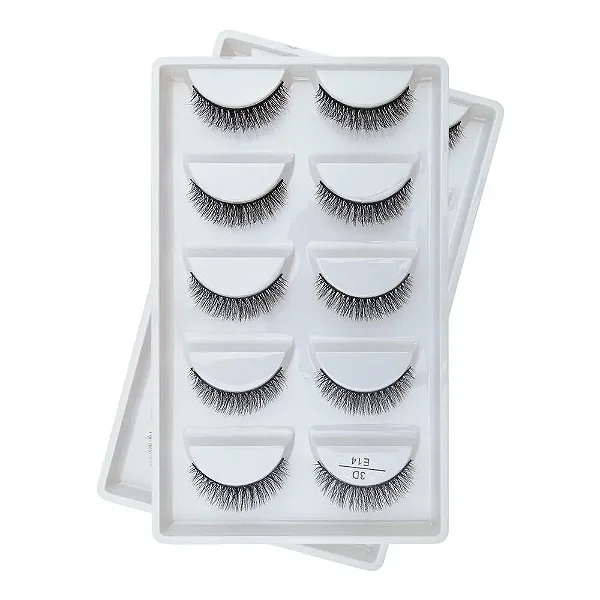 E14 - CARTELA DE CÍLIOS 5 PARES 3D