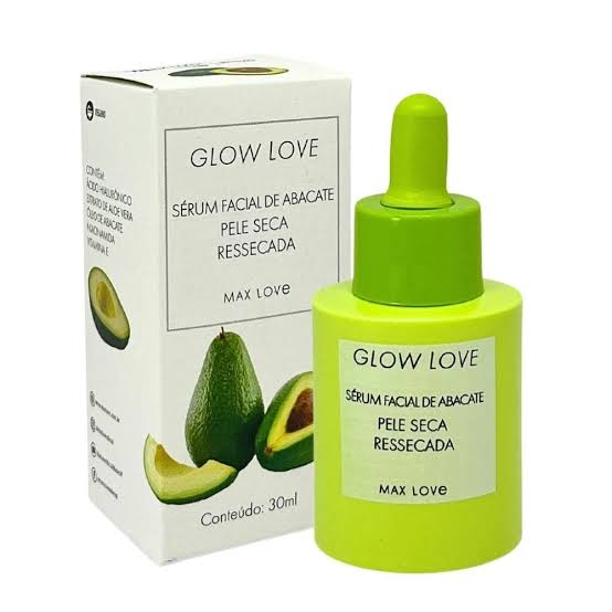 SÉRUM FACIAL GLOW LOVE DE ABACATE PELE SECA RESSECADA - MAX LOVE