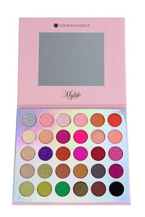 PALETA DE 25 SOMBRAS E 5 SOMBRAS GLITTER - COR 02 - MYLIFE