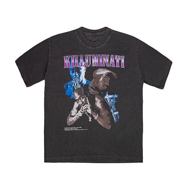 Camiseta Artivist Killuminati 2Pac Stone Dupla Face