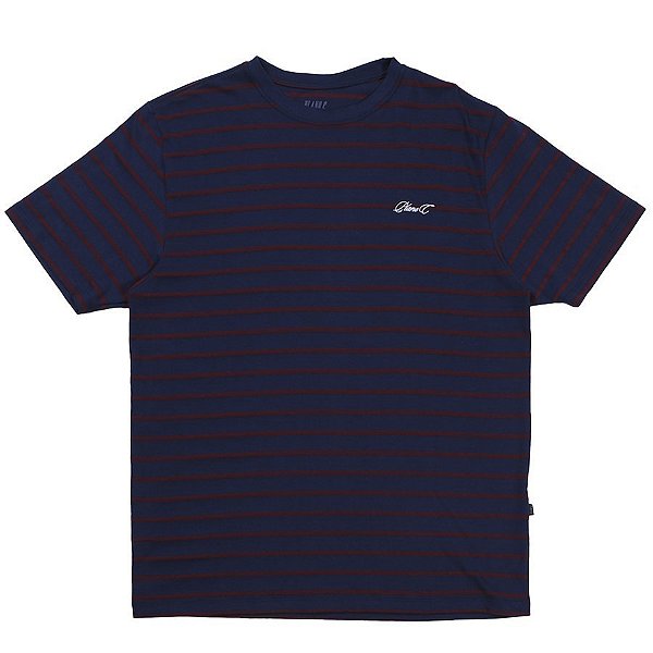 Camiseta Plano C Listrada Signature Marinho/Vermelho D27