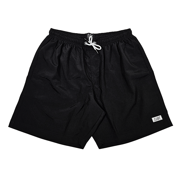 Shorts Plano C Logo Nylon Wr Preto