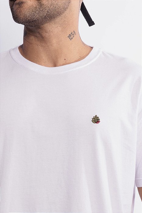 Camiseta Classic Lúpulo Bordado Hop.oh - Branca