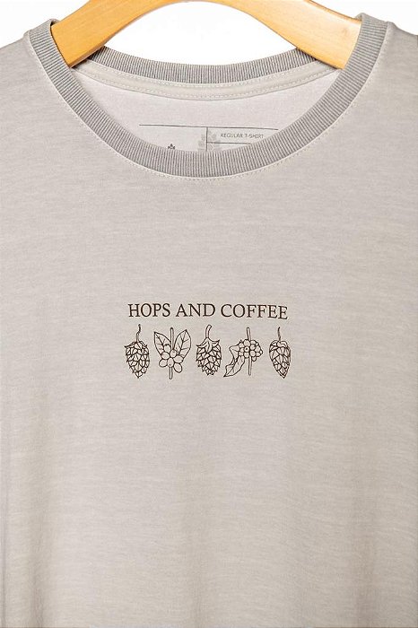 Camiseta Hops and Coffee Hop.oh - Cinza Estonada