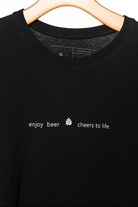 Camiseta Enjoy Beer Hop.oh - Preta