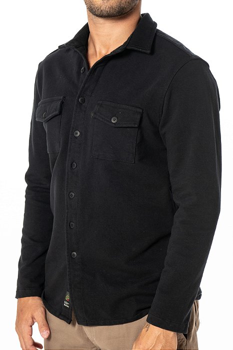 Camisa ML Comfort Stretch Hop.oh - Preta