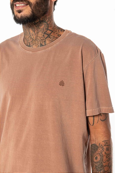 Camiseta Essencial Hop.oh - Marrom Estonada
