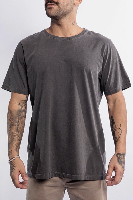 Camiseta Basic Hop.oh - Chumbo Estonada