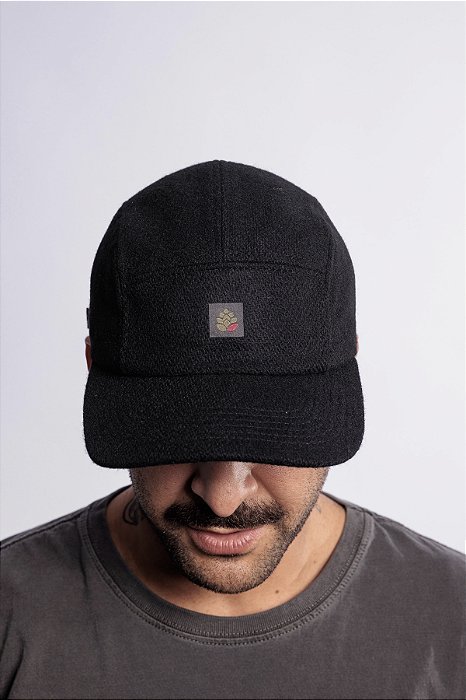 Boné Five Panel Peluciado Hop.oh - Preto