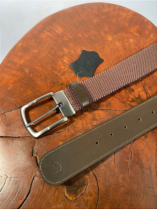 Cinto Elástico Dupla Face Mescla - Café Hop.oh