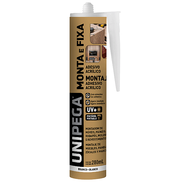 Adesivo Monta e Fixa Branco 280ml