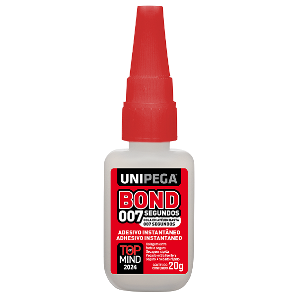 Cola Adesivo Instantânea Bond 007 Frasco 20g