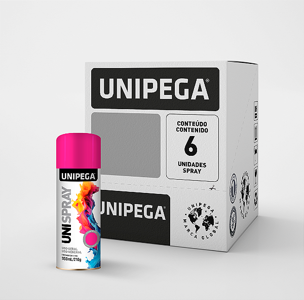 Tinta Spray Uso Geral Rosa Pink 350ml/210g - Caixa com 6