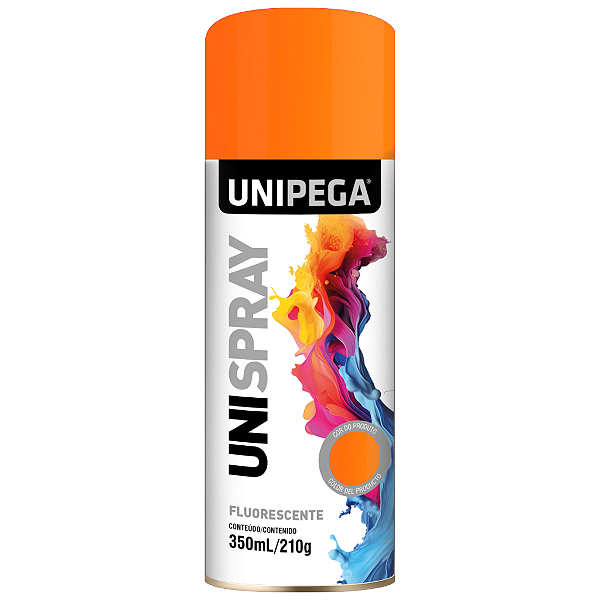 Tinta Spray Fluorescente Laranja  350ml/210g