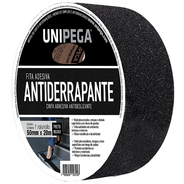 Fita Antiderrapante Preto 50mm x 20m