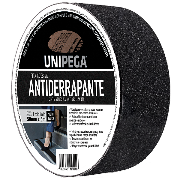 Fita Antiderrapante Preto 50mm x 5m