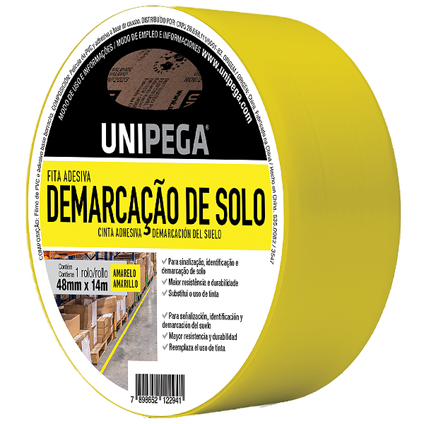 Fita de Demarcação de Solo Amarelo 48mm x 14m