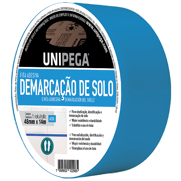 Fita de Demarcação de Solo Azul 48mm x 14m