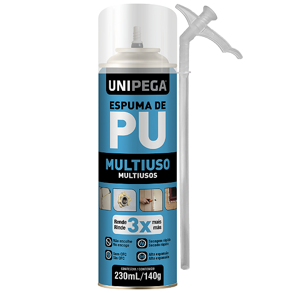 Espuma Expansiva de PU Multiuso 230ml/140g