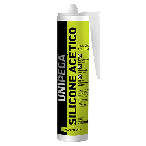 Silicone Acético 100% Profissional Incolor 200ml