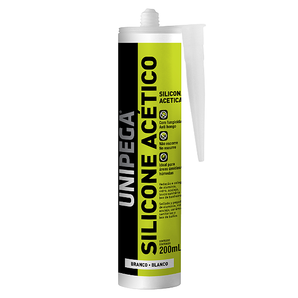 Unipega Silic Acético Branco Cartucho 200ML