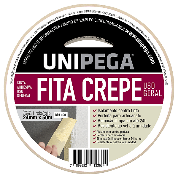 Fita Crepe Uso Geral 24mm x 50m