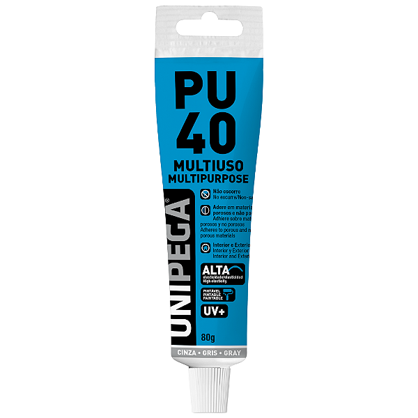 Selante PU 40 Multiuso Bisnaga Cinza 50ml/80g