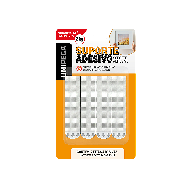 Suporte Adesivo 2kg – 4 unidades