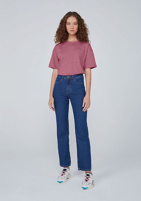 Calça DZARM Feminina Reta Em Jeans Com Elastano :)