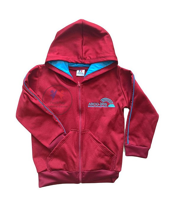 Blusão Moleton Ziper Arco Iris