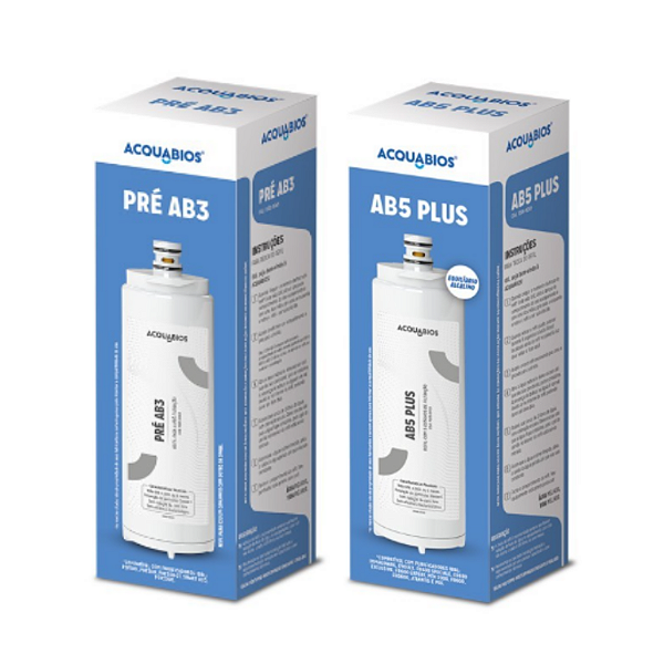 Refil Filtro Duplo Compatível IBBL Modelos PDF100, PDF300, PDF300-2T, Smart H2O, PFN2000 - Acquabios