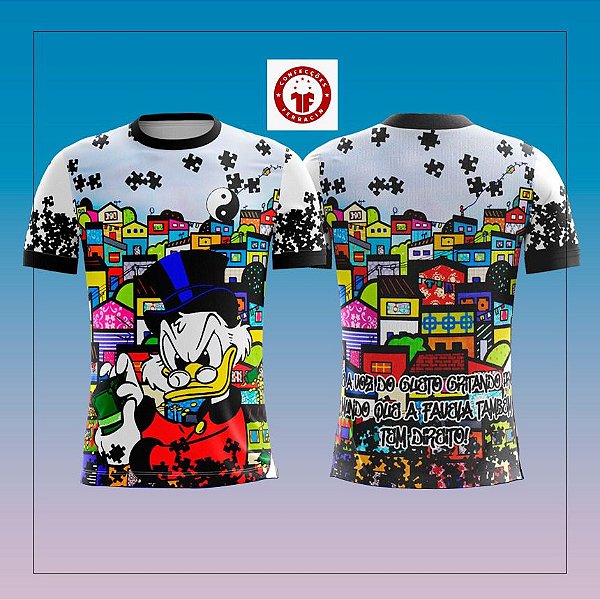 Camisa Camiseta de Quebrada Grau Favela Tio Patinhas Peita