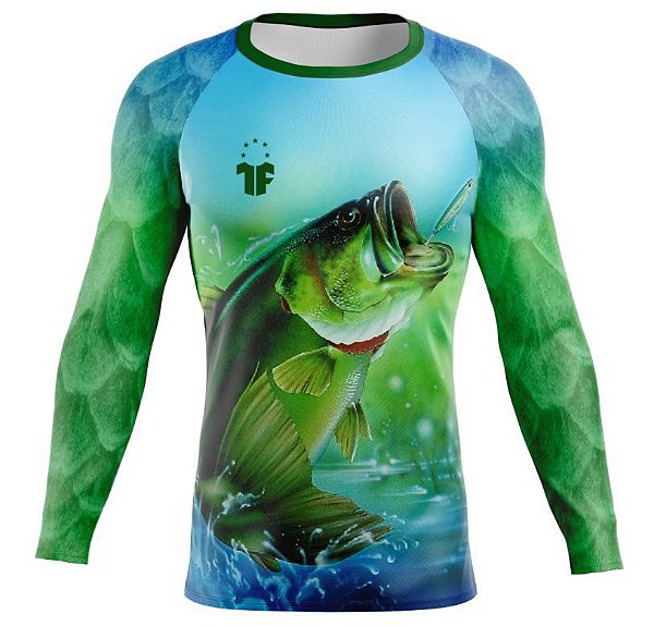 Camisa Camiseta de Pesca Esportiva Proteção UV+ ML MOD#014